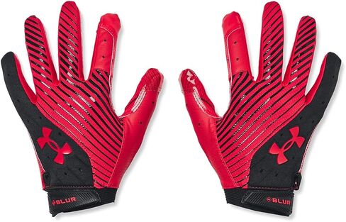 Under Armour 1376475-1-MD Men's UA Blur Football Gloves Black MD in Kuwait