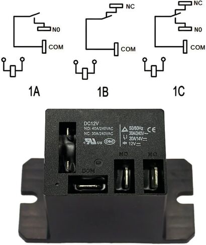 4Pcs Miniature Power Relay 30A, AC120V Coil, SPDT(1NO 1NC) Mini 120 Volt Relays with Quick Connect Wires NT90 AC120V-4Pcs in Saudi Arabia