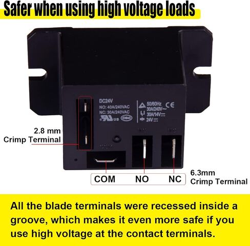 4Pcs Miniature Power Relay 30A, AC120V Coil, SPDT(1NO 1NC) Mini 120 Volt Relays with Quick Connect Wires NT90 AC120V-4Pcs in Saudi Arabia