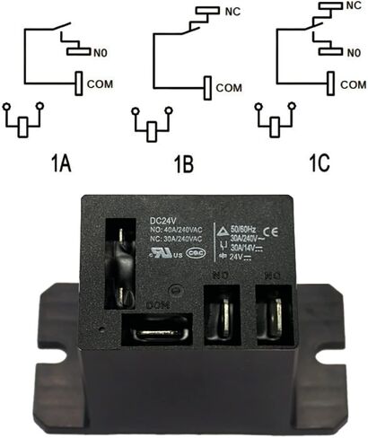 4Pcs Miniature Power Relay 30A, AC120V Coil, SPDT(1NO 1NC) Mini 120 Volt Relays with Quick Connect Wires NT90 AC120V-4Pcs in Saudi Arabia