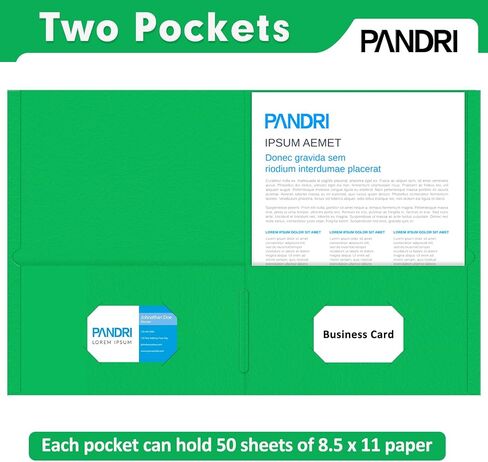 Two Pocket Folders, PANDRI 125 Pack 2 Pocket Folders, Letter Size Paper File Folder for School Office Home Business, Assorted 5 Colors in Kuwait