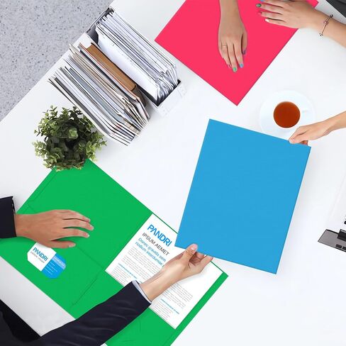 Two Pocket Folders, PANDRI 125 Pack 2 Pocket Folders, Letter Size Paper File Folder for School Office Home Business, Assorted 5 Colors in Kuwait