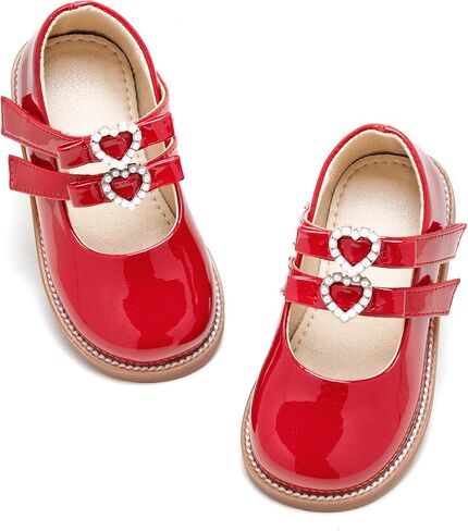 Kiderence Toddler Little Girls Mary Jane Dress Shoes School Oxford for Girls Pink Flats Size 11M in Kuwait