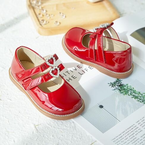 Kiderence Toddler Little Girls Mary Jane Dress Shoes School Oxford for Girls Pink Flats Size 11M in Kuwait