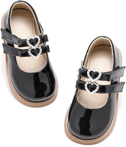 Kiderence Toddler Little Girls Mary Jane Dress Shoes School Oxford for Girls Pink Flats Size 11M in Kuwait
