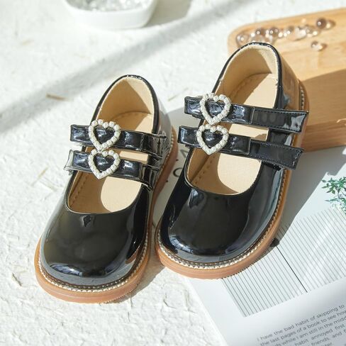 Kiderence Toddler Little Girls Mary Jane Dress Shoes School Oxford for Girls Pink Flats Size 11M in Kuwait