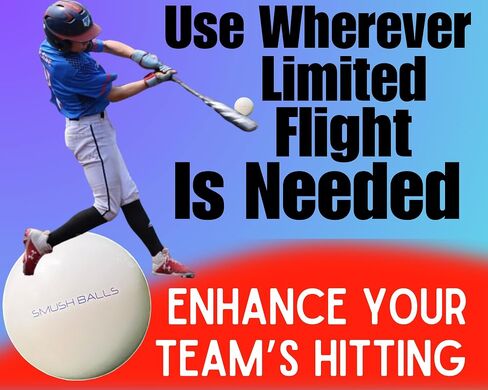 SMUSH BALLS Smushballs The Ultimate Anywhere Batting Practice Baseball (White, 24) in Saudi Arabia
