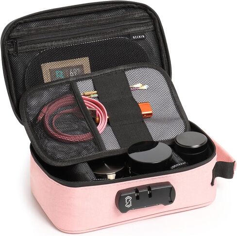 OZCHIN Smell Proof Bag with Combination Lock 9.5" x 6" x 3.5" File Organizer Case Container Medicine Lock Bag Travel Storage Case Safe Bag for Documents and Valuables Storage in Kuwait