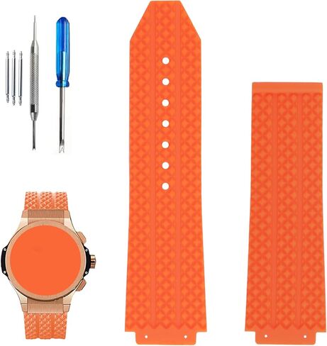 Compatible for 19mm× 25mm× 22mm Hublot Big Bang Rubber Watch Band Replacement for men Silicone Wirstband Strap women Bracelet in Saudi Arabia