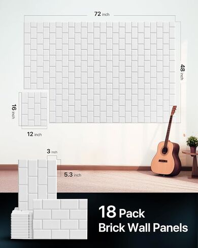 Acoustic Panels Sound Absorbing, 6 Pack Soundsbay Soundproof Wall Panels 17" X 12" X 0.4" Self Adhesive Sound Proof Foam Panels for Walls, High Density Acoustic Wall Panels, Flame Resistant in Saudi Arabia