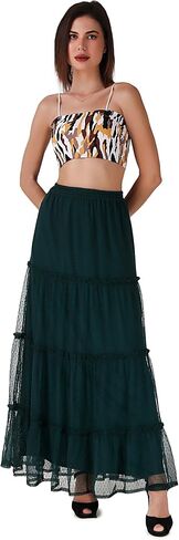 Womens Gypsy Medieval Renaissance Boho Tribal Skirt C1707 Pink Large in Saudi Arabia
