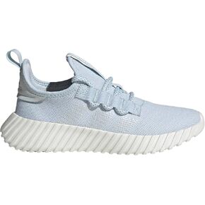adidas Women's Kaptir Flow Sneaker, White/Blue Spark/Almost Yellow, 7.5