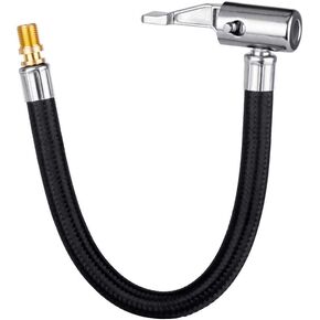 Quick Connect Tire Chuck Hose, Tire Valve Extension Tube w/Presta Valve & Air Pump Ball Needle Set, Air Tire Inflator Pump Hose with Air Chuck Adapter for Portable Air Compressor