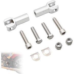 Passenger Footpeg Kit, Foot pegs + Passenger Pegs Mounting for Harley Softail 2000-2006,for Fat Boy Standard Night Train Springer Heritage Classic,For Streamliner Style,Chrome