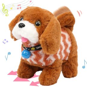 Hopearl Hopping Rabbit with Bell Interactive Electronic Pet Plush Bunny Toy with Sounds and Movements Animated Walking Wiggle Ears Twitch Nose Gift for Toddlers Birthday, Rainbow, 7'' in Kuwait