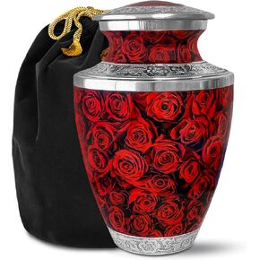 Cremation Urns for Human Ashes - Eternal Roses Large Decorative Urn for Adult Men & Women - Burial Urns for Adult Human Ashes