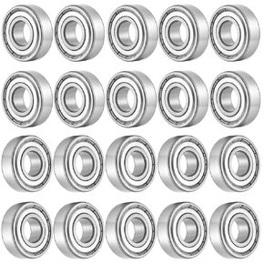 100 PCS 608-ZZ Ball Bearing 8mm x 22mm x 7mm Double Metal Sealed Shielded for Electric Motor, Skateboards, Inline Skates, Household Appliances