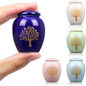 Medium Urns for Human Ashes,Blue Urn,Funeral Urns,Medium Urns for Human Ashes Adult Female or Male,Cremation Keepsakes for Ashes,Baby Urns for Ashes Boy Infant,Pet Urns for Dogs Ashes.