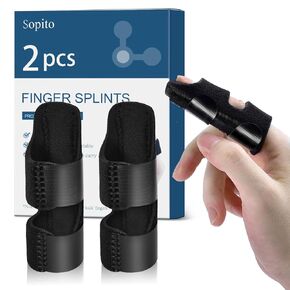 Finger Splints, 2pcs Finger Support Brace Finger Stabilizer for Broken Fingers Straightening Arthritis Knuckle Immobilization