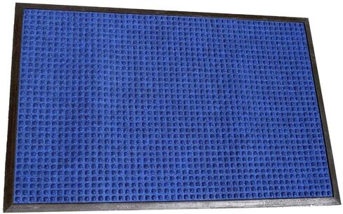 Durable Stop-N-Dry Indoor Rubber Backed Carpet Entrance Mat, 4' x 6', Charcoal in Kuwait