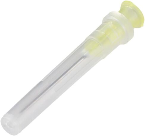 FEIYING 100 Pack 18Ga/20Ga/22Ga 1 Inch Needle Luer Lock Sterile Disposable Injection Needle with Cap for Scientific and Industrial Dispensing Refilling Liquid, Inks, Plant and Industry(22Ga) in Kuwait