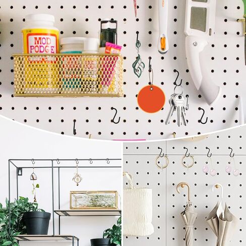 100 Pcs 1/2 Inch Mini S Hooks for Hanging Small S Hooks Connectors Stainless Steel S Shaped Hooks with Storage Box for DIY Crafts Hanging Jewelry Key Chain Tags(Black, Silver) in Saudi Arabia