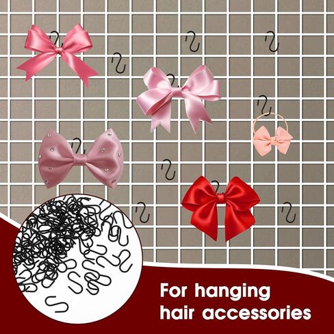 100 Pcs 1/2 Inch Mini S Hooks for Hanging Small S Hooks Connectors Stainless Steel S Shaped Hooks with Storage Box for DIY Crafts Hanging Jewelry Key Chain Tags(Black, Silver) in Saudi Arabia