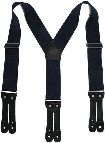 Welch Work Suspenders, 2 Inch Webbing, Y-back Style, Made in USA in Saudi Arabia