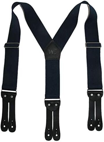 Welch Work Suspenders, 2 Inch Webbing, Y-back Style, Made in USA in Saudi Arabia
