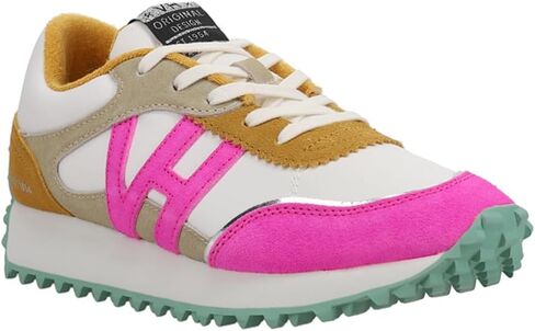 حذاء رياضي نسائي كوزميك، الخردل/الوردي النيون، 7.5 in Kuwait