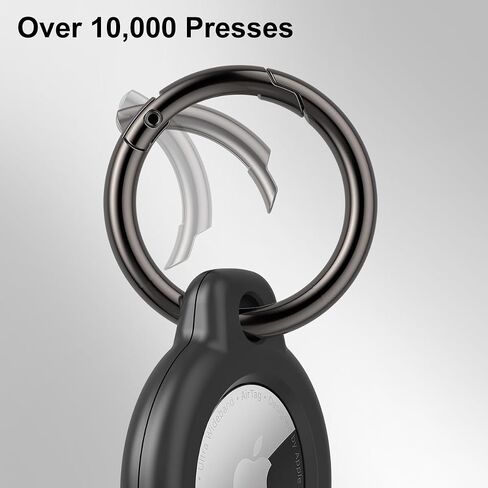 Keychain & AirTag Holder, Heavy Duty Utility Men's Key Chain & Leather Strap, Titanium Plating Stainless Steel Car Key Ring Keeper, EDC Carabiner Keyring Organizer, Key Clip for Pants in Saudi Arabia