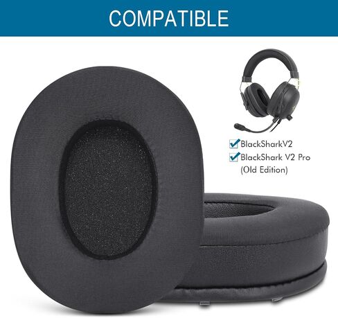 وسائد أذن بديلة من GVOEARS لسماعات الألعاب Razer BlackShark V2 / BlackShark V2 Pro، وسادات أذن من القماش الشبكي، وأغطية أذن أكثر نعومة من إسفنج الذاكرة العازل للضوضاء، سهلة التركيب in Saudi Arabia
