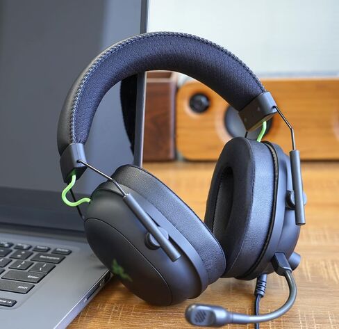 وسائد أذن بديلة من GVOEARS لسماعات الألعاب Razer BlackShark V2 / BlackShark V2 Pro، وسادات أذن من القماش الشبكي، وأغطية أذن أكثر نعومة من إسفنج الذاكرة العازل للضوضاء، سهلة التركيب in Saudi Arabia
