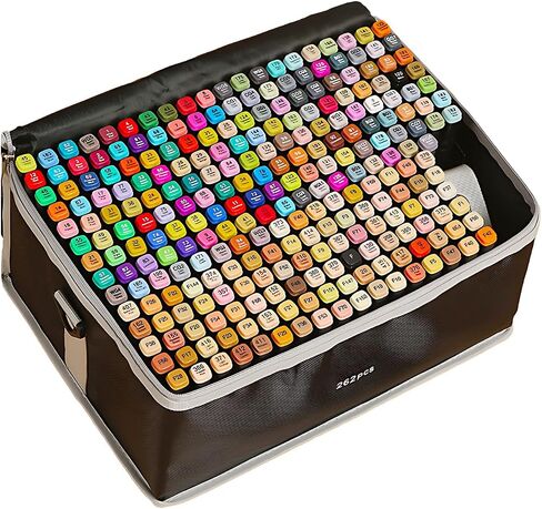 80 Colors Alcohol Markers with Base, Permanent Dual Tip Art Markers for Adults Anime Coloring Sketch Illustrations Pefect for Gift- Refillable in Saudi Arabia
