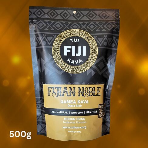 Generic Tui Kava Traditional Medium Grind 500g (18oz) - Sharing Size | Premium Very Heady Kava | All Natural Relaxation and Motivating Kava from Fiji | Mood Support | Stress Relief in Saudi Arabia