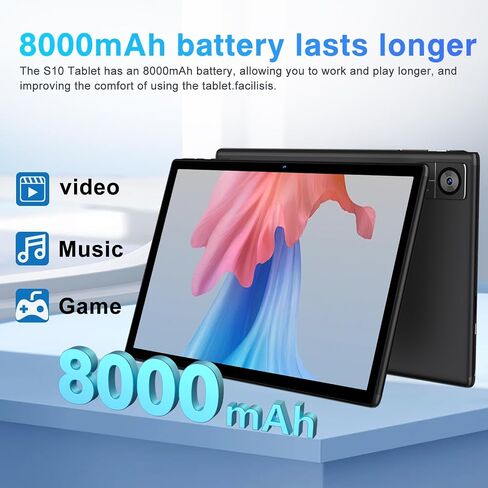 جهاز لوحي Android 14 مقاس 10.1 بوصة، ذاكرة وصول عشوائي 22 جيجابايت، ذاكرة تخزين داخلية 128 جيجابايت، سعة 1 تيرابايت، جهاز لوحي ثماني النواة مع حافظة ماوس لوحة المفاتيح، Widevine L1، شاشة لمس HD 1280x800 IPS HD، بطارية 8000 مللي أمبير في الساعة، كمبيوتر لو in Saudi Arabia