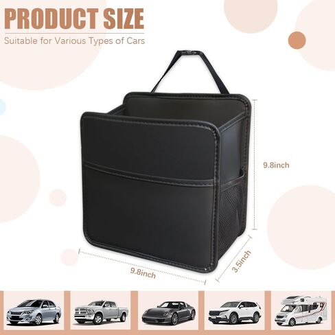 PU Leather Car Seat Organizer,Hanging Bag for Car Seat Back,Back Seat Car Organizer,Car Organizer with Mesh Pocket,Universal for SUV/Truck/Car/Pickup(Black,1PC) in Saudi Arabia