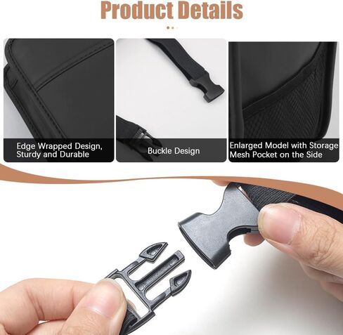 PU Leather Car Seat Organizer,Hanging Bag for Car Seat Back,Back Seat Car Organizer,Car Organizer with Mesh Pocket,Universal for SUV/Truck/Car/Pickup(Black,1PC) in Saudi Arabia