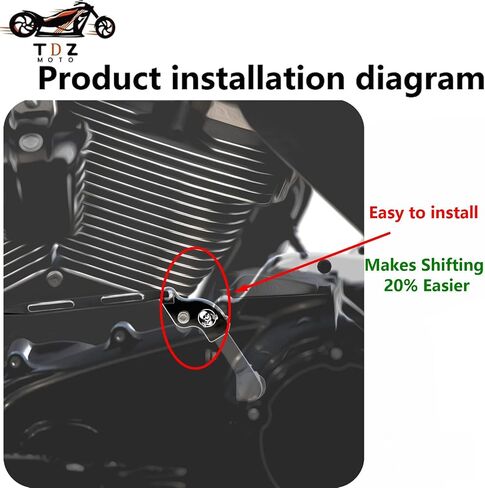 TDZ Shift Linkage Fits for 1980-2024 Harley Softail Dyna Road King Electra Glide Street Glide Touring，Chrome in Saudi Arabia