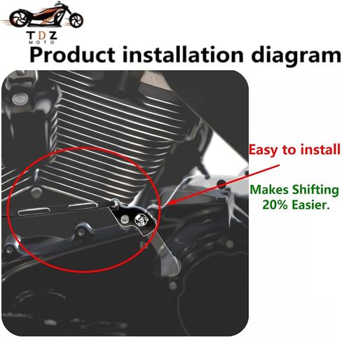 TDZ Shift Linkage Fits for 1980-2024 Harley Softail Dyna Road King Electra Glide Street Glide Touring，Chrome in Saudi Arabia