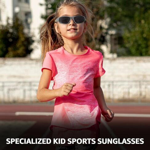 نظارات شمسية للأطفال للبيسبول رياضية ملفوفة حول إطار ركوب الدراجات للجري للأطفال من سن 6 إلى 12 عامًا للأولاد والبنات in Kuwait