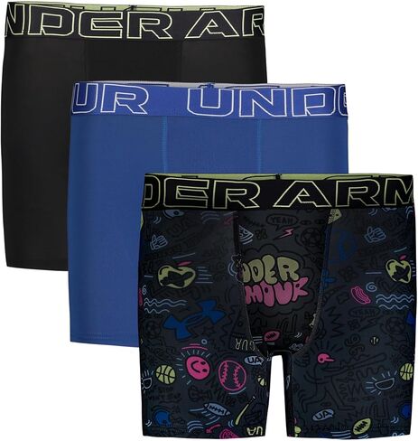 Under Armour UA PERFORMANCE TECH- PRINTS 3PK, Vine Green - Three Pack, YL in Saudi Arabia