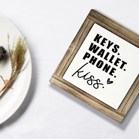 Better Together Sign, Love Decor, Rustic Wooden Plaques Sign 5.9×5.9 inches, Positive Wooden Box Sign, Decorative Wooden Table Sign, Warm Home Decor, Family Room Decor, Housewarming Gift in Saudi Arabia