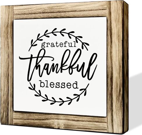 Better Together Sign, Love Decor, Rustic Wooden Plaques Sign 5.9×5.9 inches, Positive Wooden Box Sign, Decorative Wooden Table Sign, Warm Home Decor, Family Room Decor, Housewarming Gift in Saudi Arabia