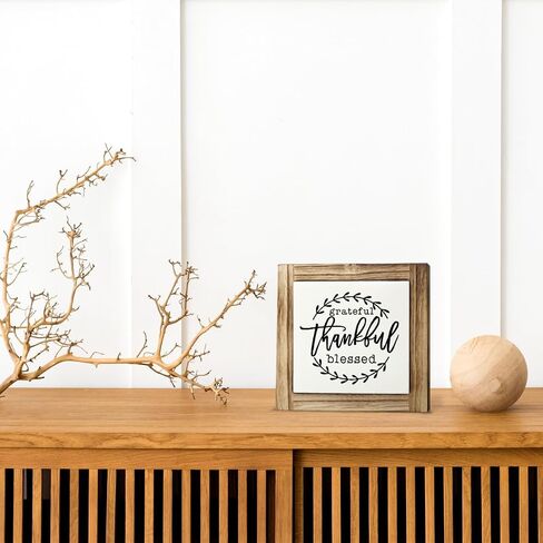 Better Together Sign, Love Decor, Rustic Wooden Plaques Sign 5.9×5.9 inches, Positive Wooden Box Sign, Decorative Wooden Table Sign, Warm Home Decor, Family Room Decor, Housewarming Gift in Saudi Arabia