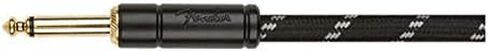 Fender Deluxe Series Instrument Cable, Straight/Angle, Black Tweed, 18.6ft in Kuwait