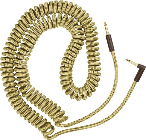 Fender Deluxe Series Instrument Cable, Straight/Angle, Black Tweed, 18.6ft in Kuwait
