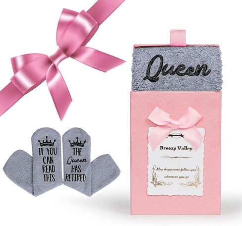 Breezy Valley Retirement Gifts for Women 2024, Best Retirement Gifts for Retired Women, Coworker, Funny Retirement Gifts for Teacher Nurse Doctors, Female Retirement Socks Hot Pink in Saudi Arabia