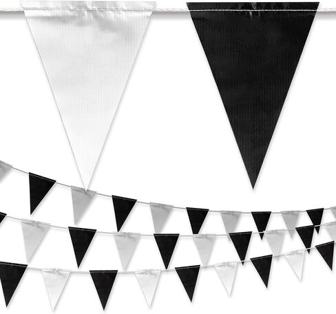 Yellow & Blue Pennant Banner Flags | OSHA 500lb Rated | Strand Fade Resistant 【102FT】 in Saudi Arabia