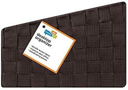Honey-Can-Do OFC-03611 Woven Mail and File Desk Organizer, 12 x 10.25 x 7", Espresso Brown in Kuwait